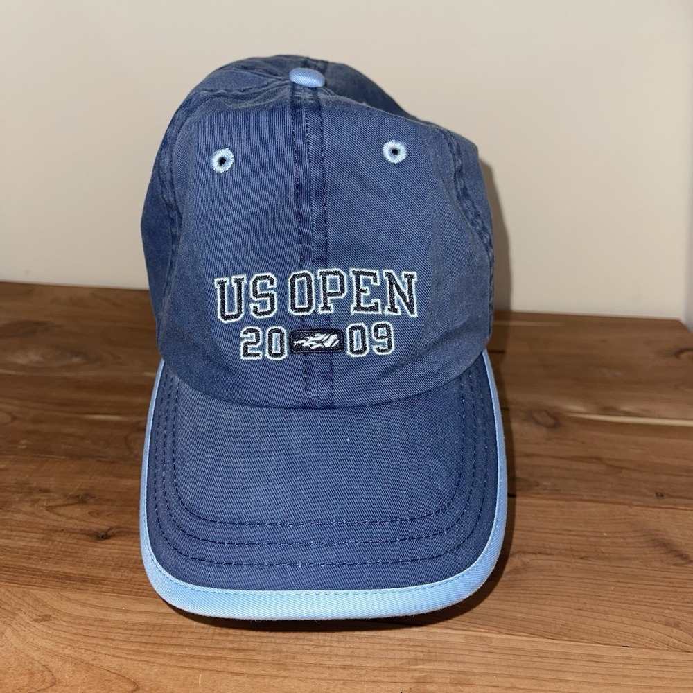 US Open 2009 Official USTA Hat NavyBlue Embroidered Adjustable OSFM VTG Sample*
